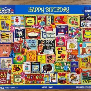 White Mountain Colorful “Happy Birthday” Puzzle